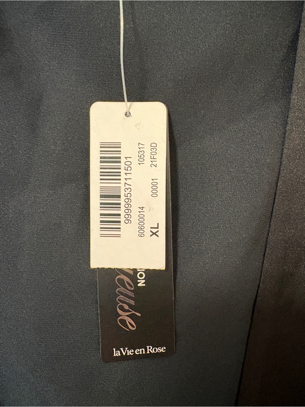 La Vie en Rose Robe Black NEW with Lace detail size XL NWT - Picture 3 of 8